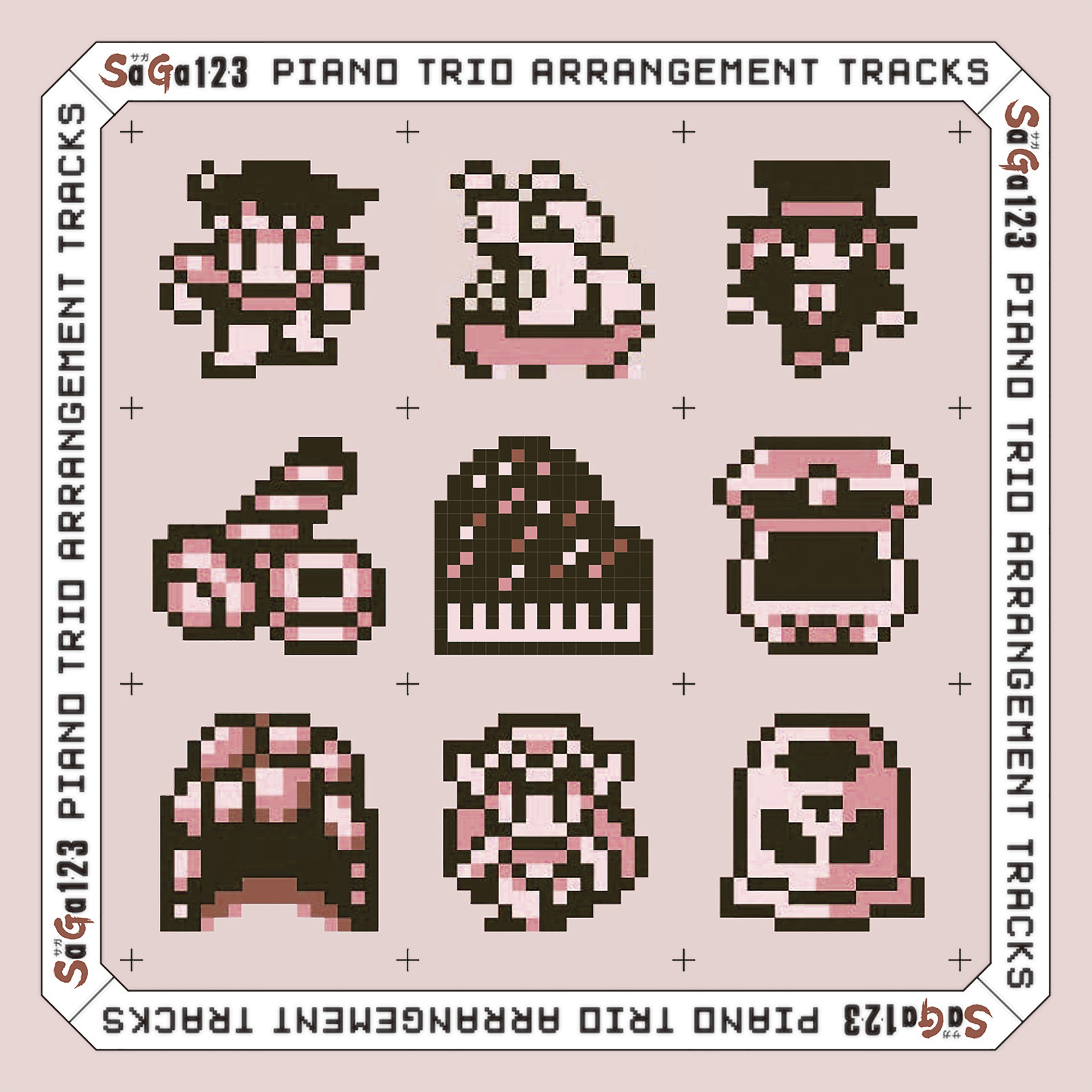 SaGa 1·2·3 Piano Trio Arrangement Tracks + Across the "SaGa" cover