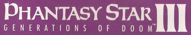 Phantasy Star III: Generations of Doom logo